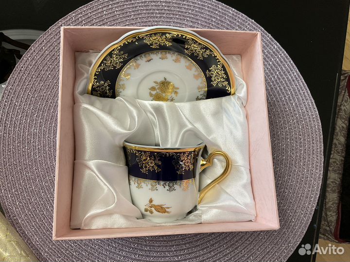 Чайный сервиз новый комплект Leander кобальт