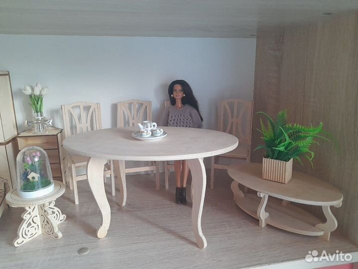 Набор деревянной мебели для кукол