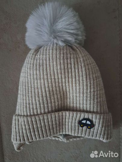 Зимняя шапка для новорожденных с завязками