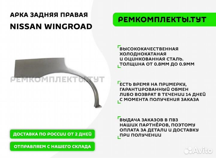 Арка задняя правая Nissan Wingroad