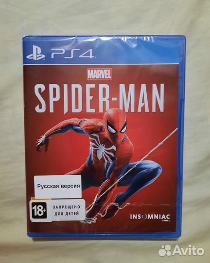 Диск PS4 Человек-паук Spider-man новый, запакован
