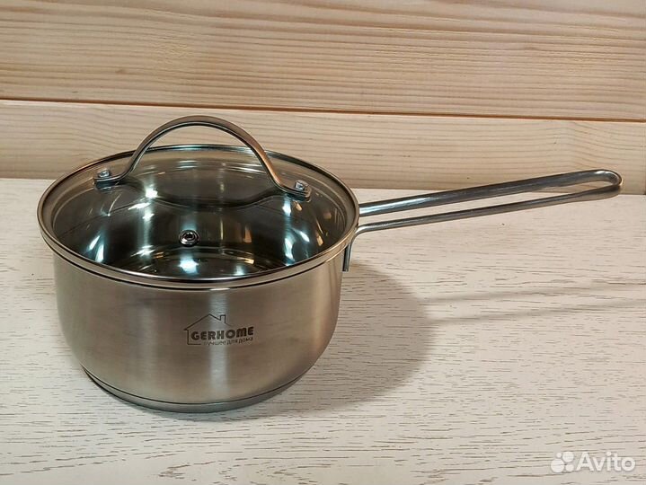 Кастрюля-ковш gerhome 1,5 л, новая