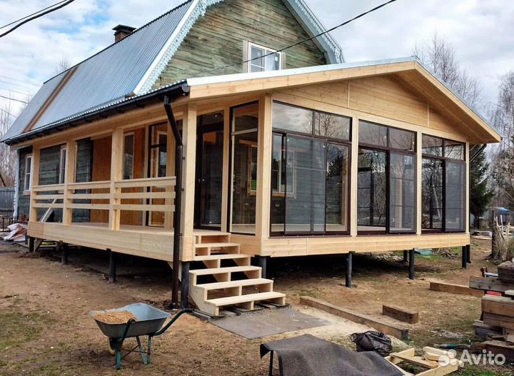 Строительство террас веранд пристроек