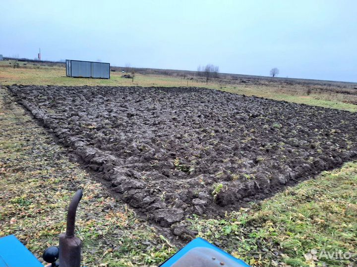 Вспашка, фреза, дискование трактором, покос травы