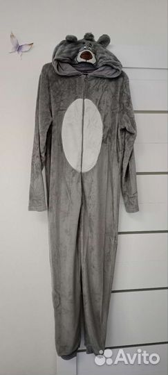 Плюшевый комбинезон мужской Мишка р.М