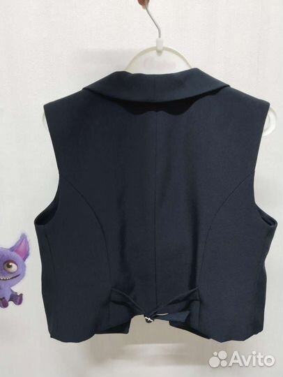 Жилетка школьная синяя на девочку 128