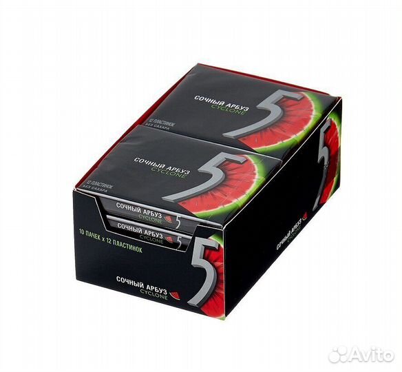 Жевательная резинка Five 5 Cyclone Сочный арбуз