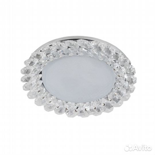 Эра DK84 GX53 CH/WH Хром/прозр. Св-к встр