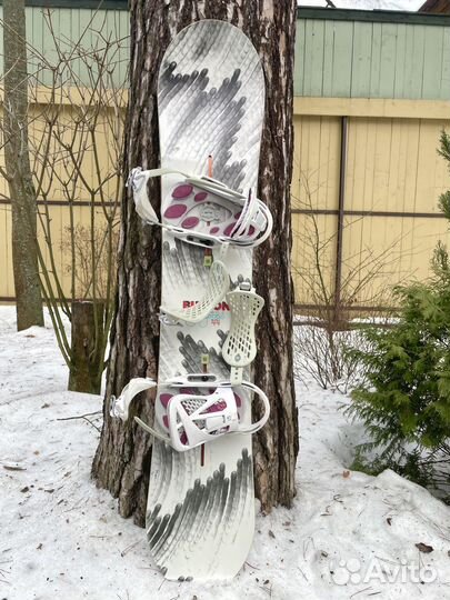 Сноуборд burton flying v,крепление,ботинки Vans
