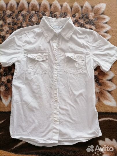 Рубашки белые 3шт на мальчика р-р 128