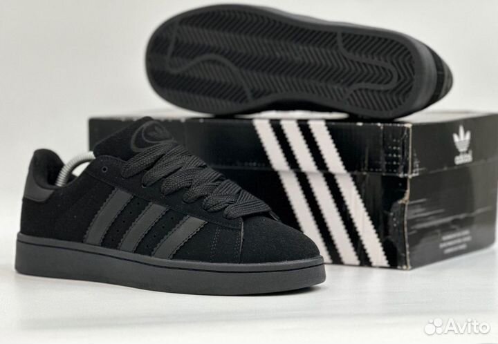 Мужские кроссовки Adidas Campus black (41-46)