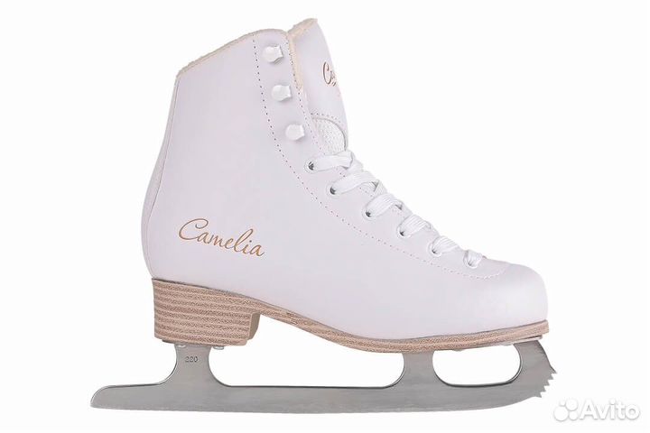 Коньки фигурные Camelia (синт.) белый