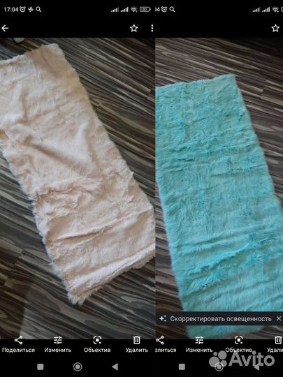 Шкурки кролика 1,2М*0,5мсшитые выделанные