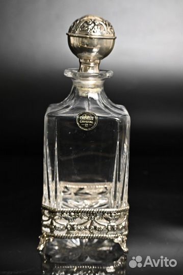 Штоф. Хрусталь/ серебрение. Chinelli Италия