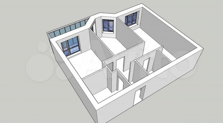 2-к. квартира, 80,2 м², 3/4 эт.