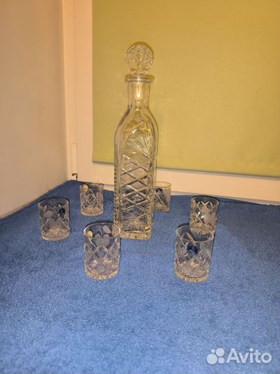 Графин с стопками хрустальный набор