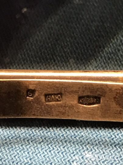 Запонки и зажим для галстука серебро яшма СССР