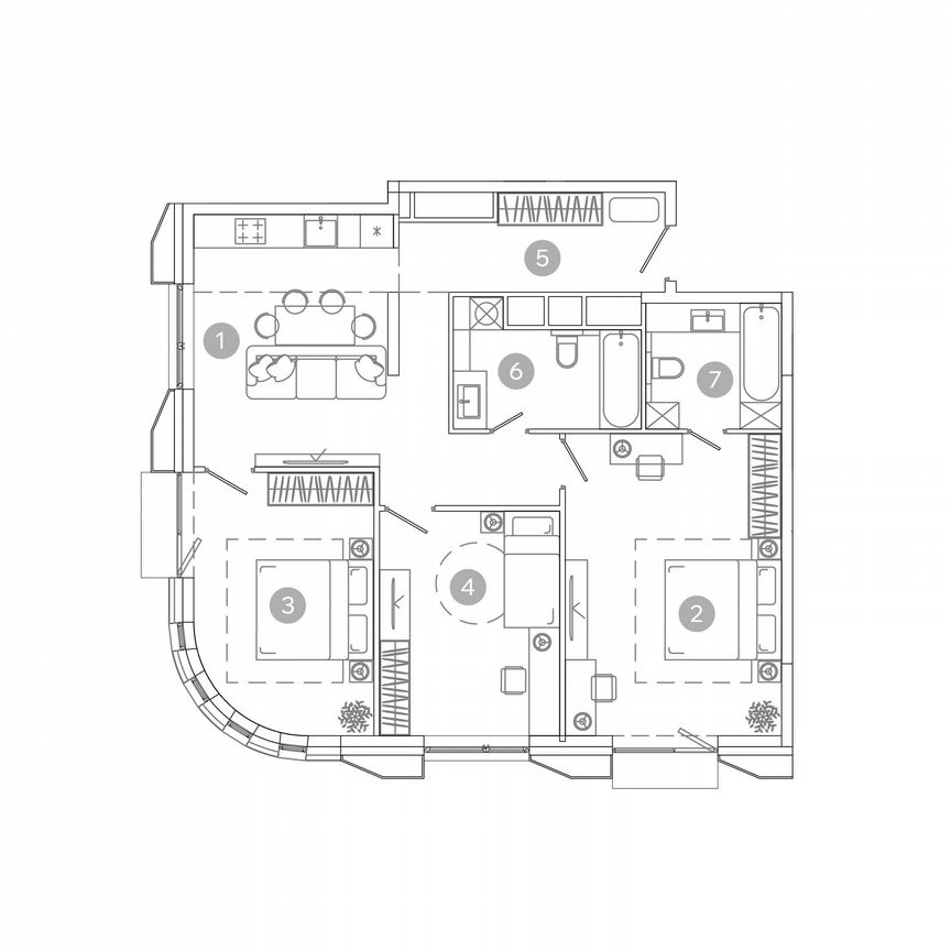 4-к. квартира, 91,4 м², 14/17 эт.