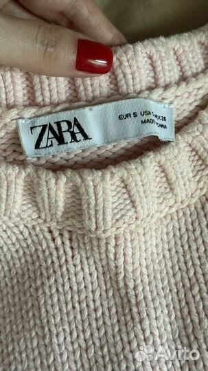 Вязаный джемпер жилетка zara