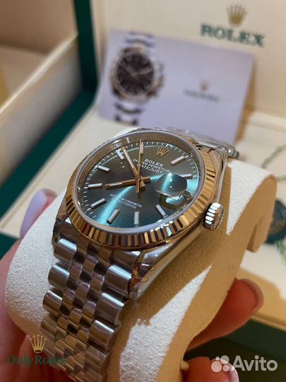 Часы Rolex datejust 41mm оригинал зеленые green