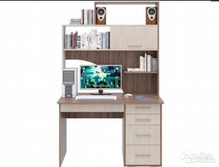 Стол письменный, компьютерный с ящиками и полками