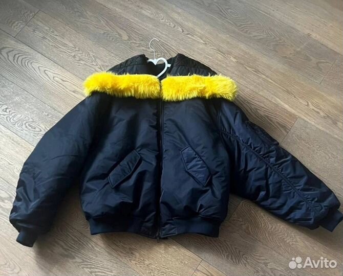 Balenciaga runway fur hood bomber