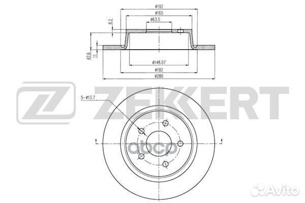 Диск торм. зад. Ford C-Max II 10- Grand C-Max