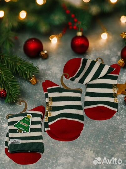 Носки детские новогодние комплект 5 пар