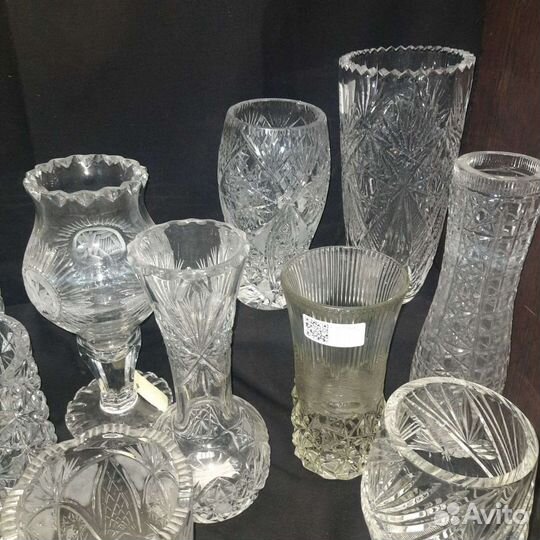 Антикварные хрустальные вазы
