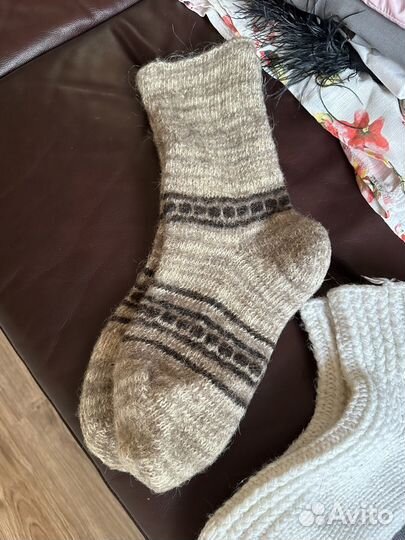 Носки мужские женские шерстяные вязанные