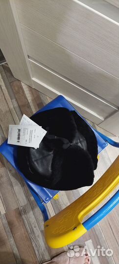 Шапка меховая с кожаным верхом