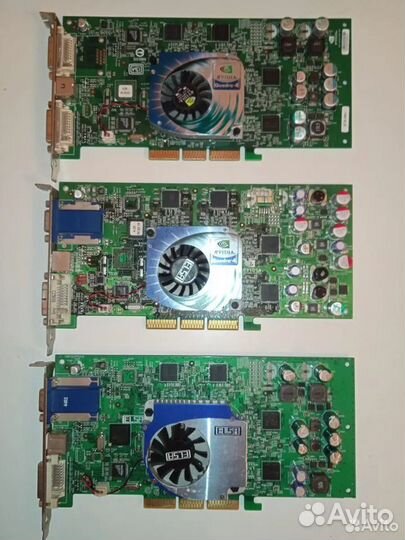 PCI и AGP видеокарты из коллекции