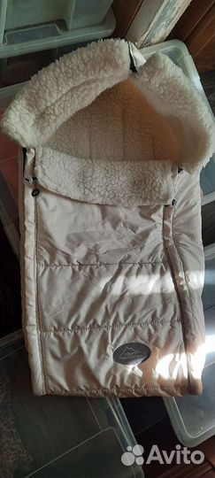 Зимний конверт в коляску на овчине