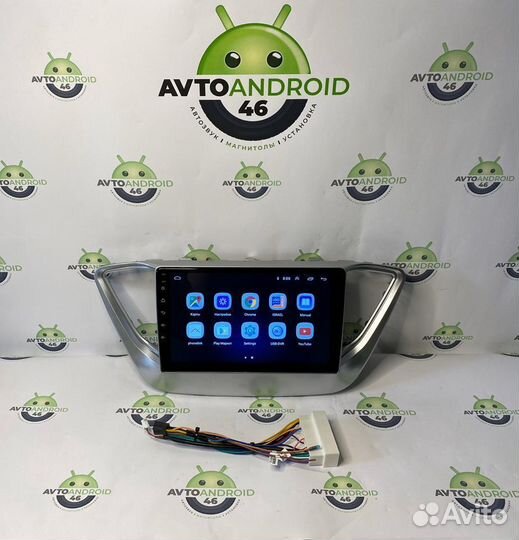 Магнитола на Hyundai Solaris/ камера подарок