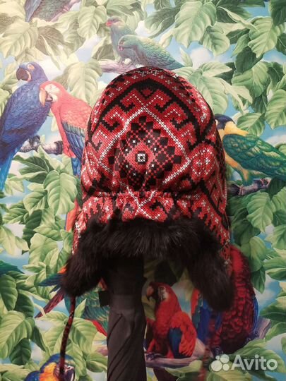 Шапка ушанка натуральный мех женская