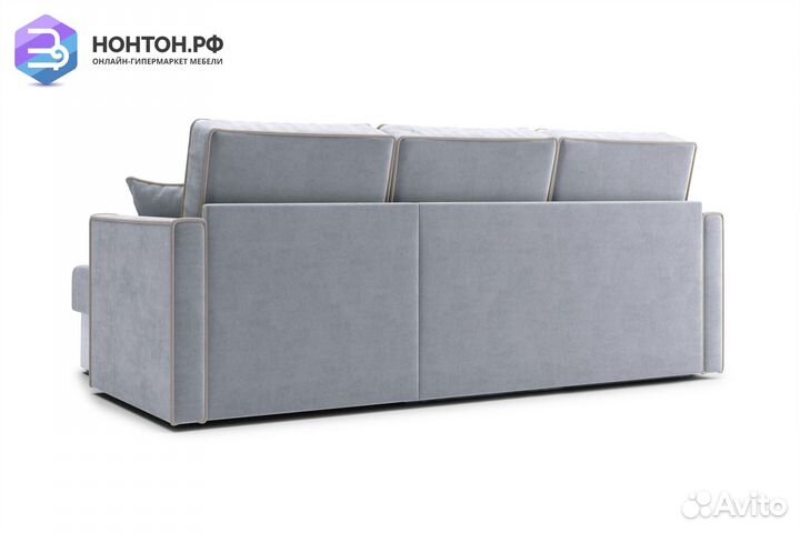 Диван угловой дельфин Леон серый