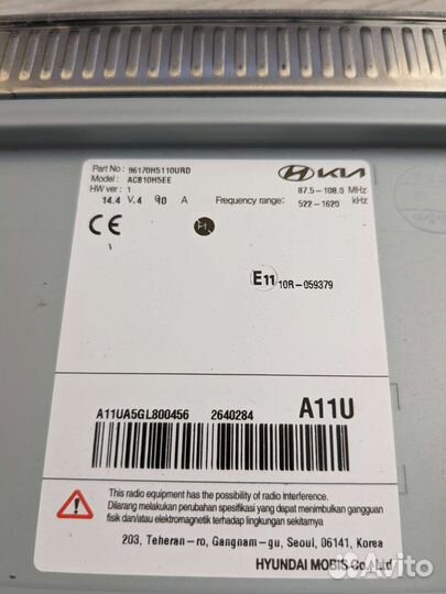 Авто магнитола solaris 2 штатная Bluetooth