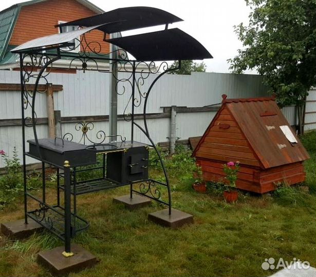 Мангал с печью