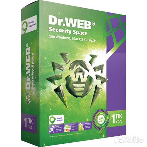 Антивирус Dr. Web Security Space на 12 мес, на 1пк