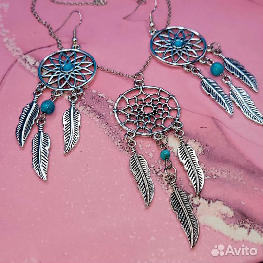 Кулон и серьги новые комплектом
