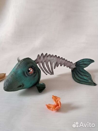 Рыба скелет интерьерная игрушка