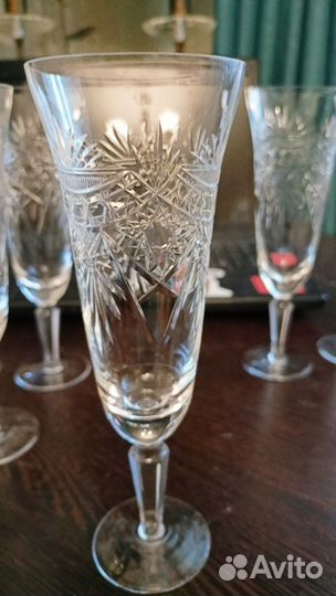 Хрустальные фужеры, рюмки СССР