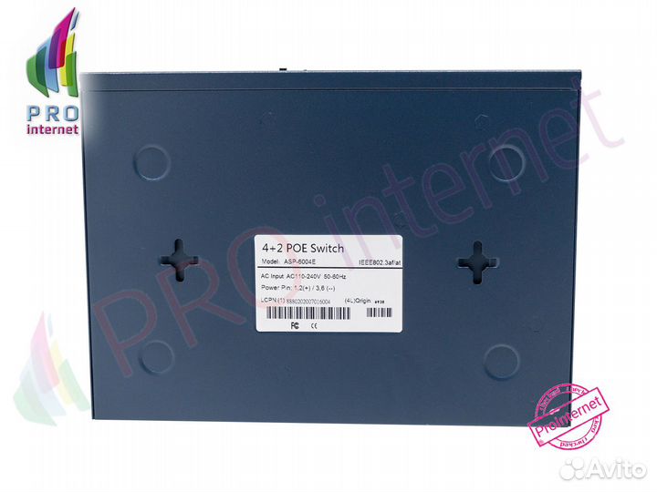 Poe Switch (пое - свитч) на 6 портов ASP - 6004E