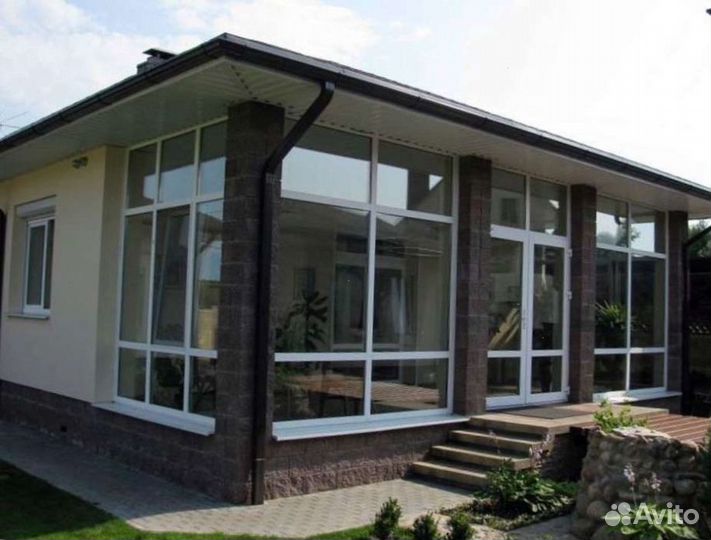 Пластиковые окна. Остекление частных домов