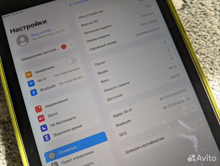 Планшет apple iPad air 2