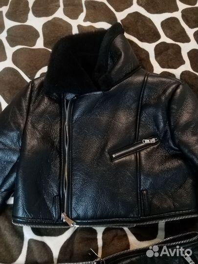 Кожаная куртка с мехом