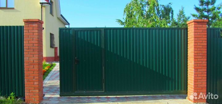 Откатные ворота под ключ с доставкой и установкой