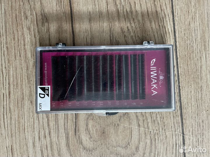 Ресницы для наращивания Изгиб D, mix