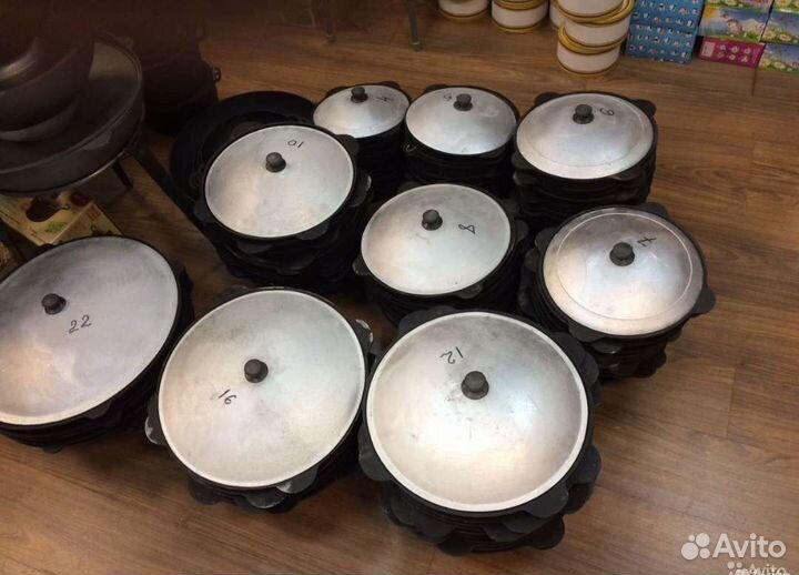 Чугунный Казан Узбекский с крышкой