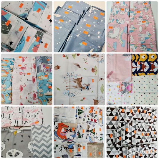 Большие отрезы ткани сатин хлопок для шитья